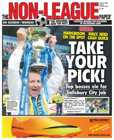 The Non-League Football Paper issue Sunday 16th June 2013