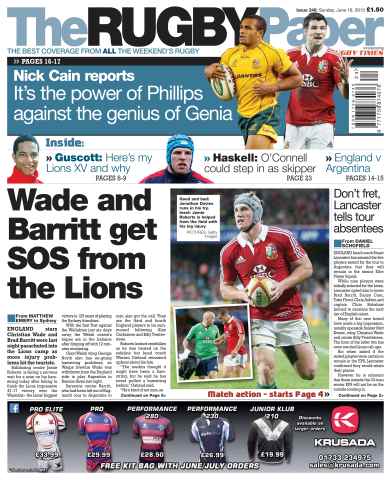 The Rugby Paper issue Sunday 16th June 2013