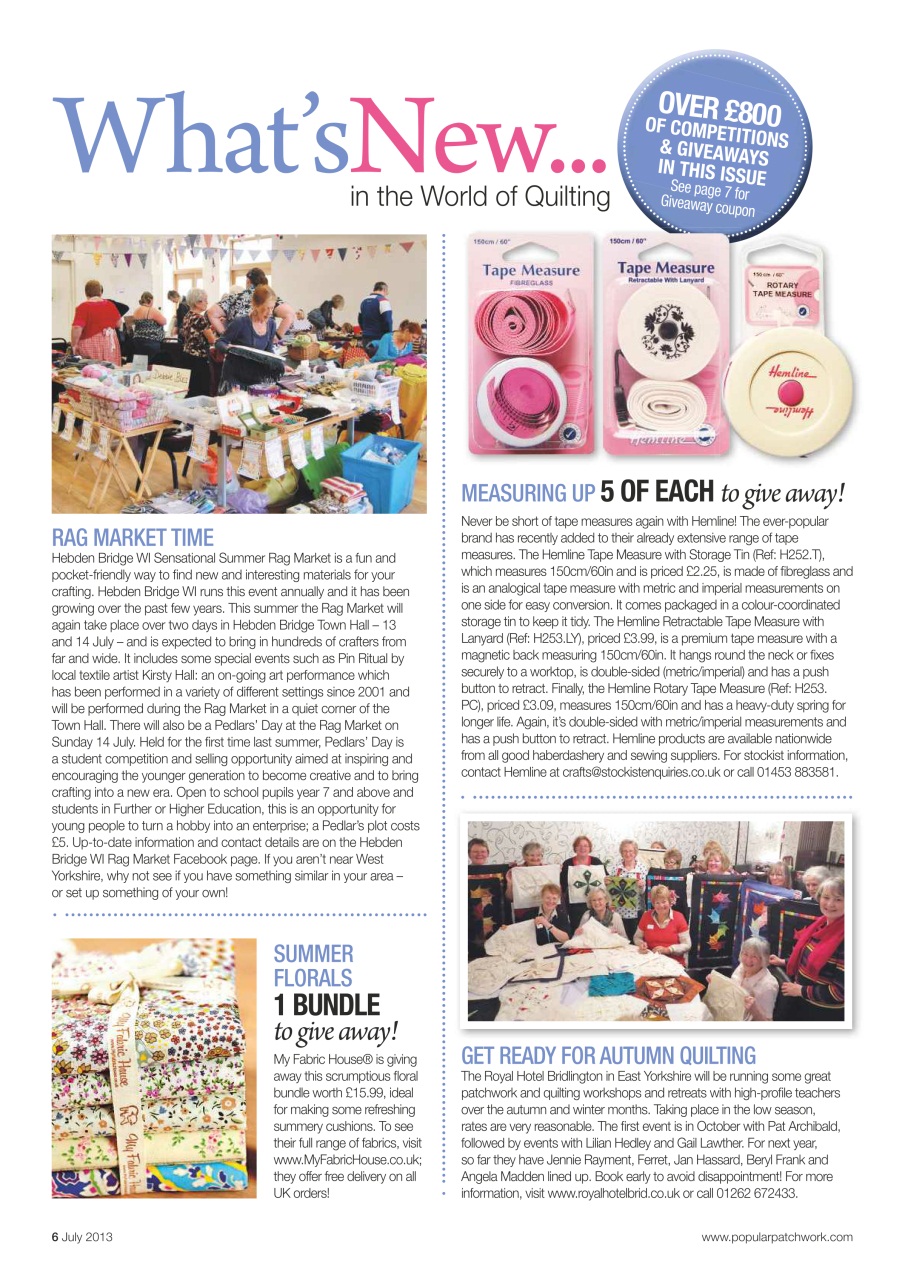 Popular Patchwork Magazine Preview Pages