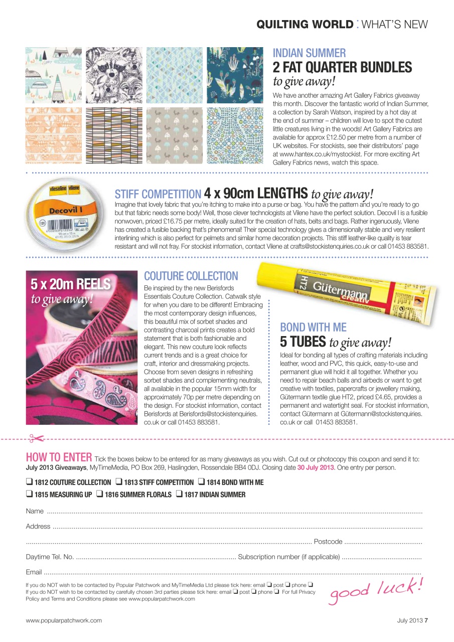 Popular Patchwork Magazine Preview Pages
