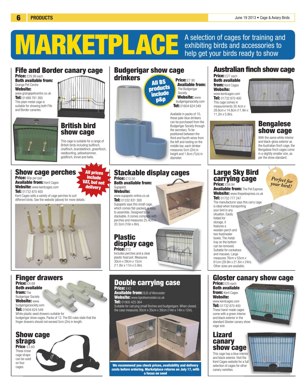 Cage & Aviary Birds Preview Pages