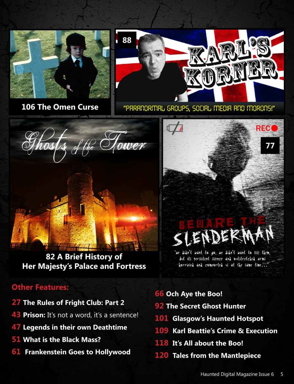 Haunted Magazine Preview Pages