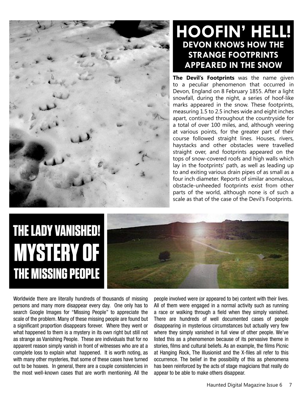 Haunted Magazine Preview Pages