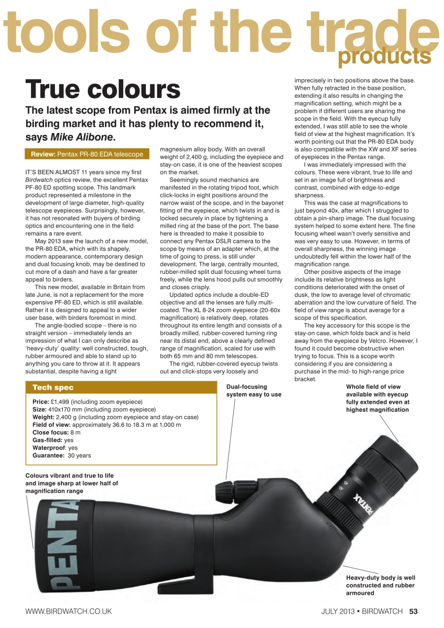 Birdwatch Magazine Preview Pages