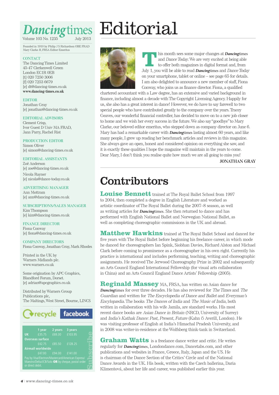 Dancing Times Preview Pages