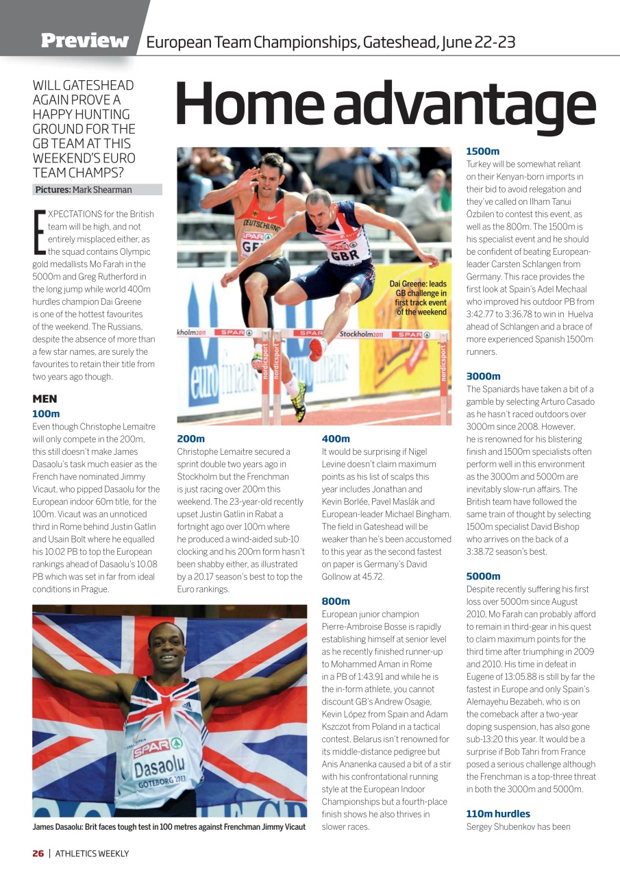 AW – Athletics Weekly Magazine Preview Pages