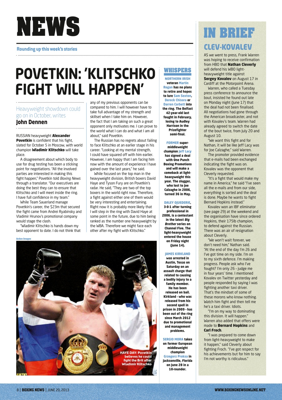 Boxing News Preview Pages