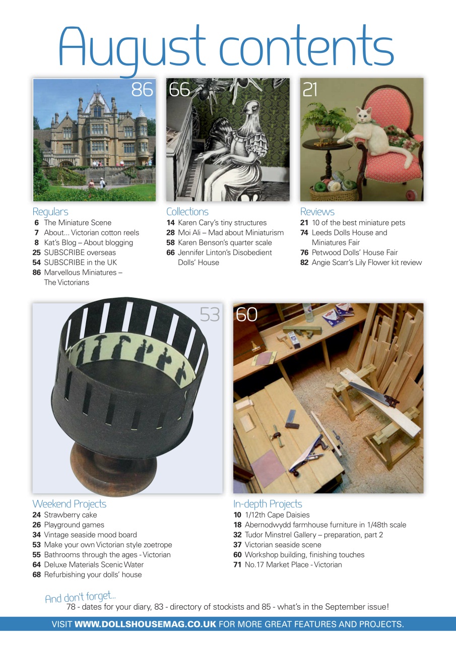 Dolls House and Miniature Scene Preview Pages