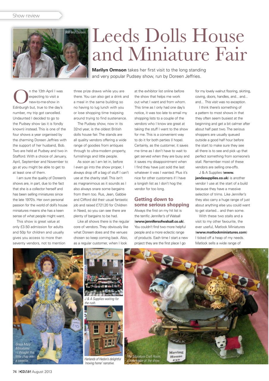Dolls House and Miniature Scene Preview Pages