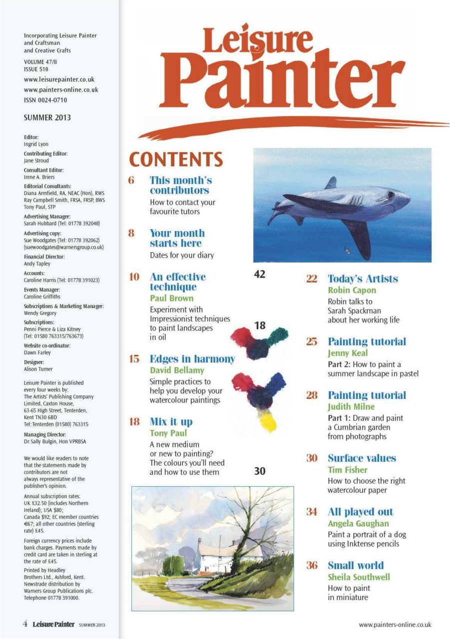 Leisure Painter & The Artist Preview Pages