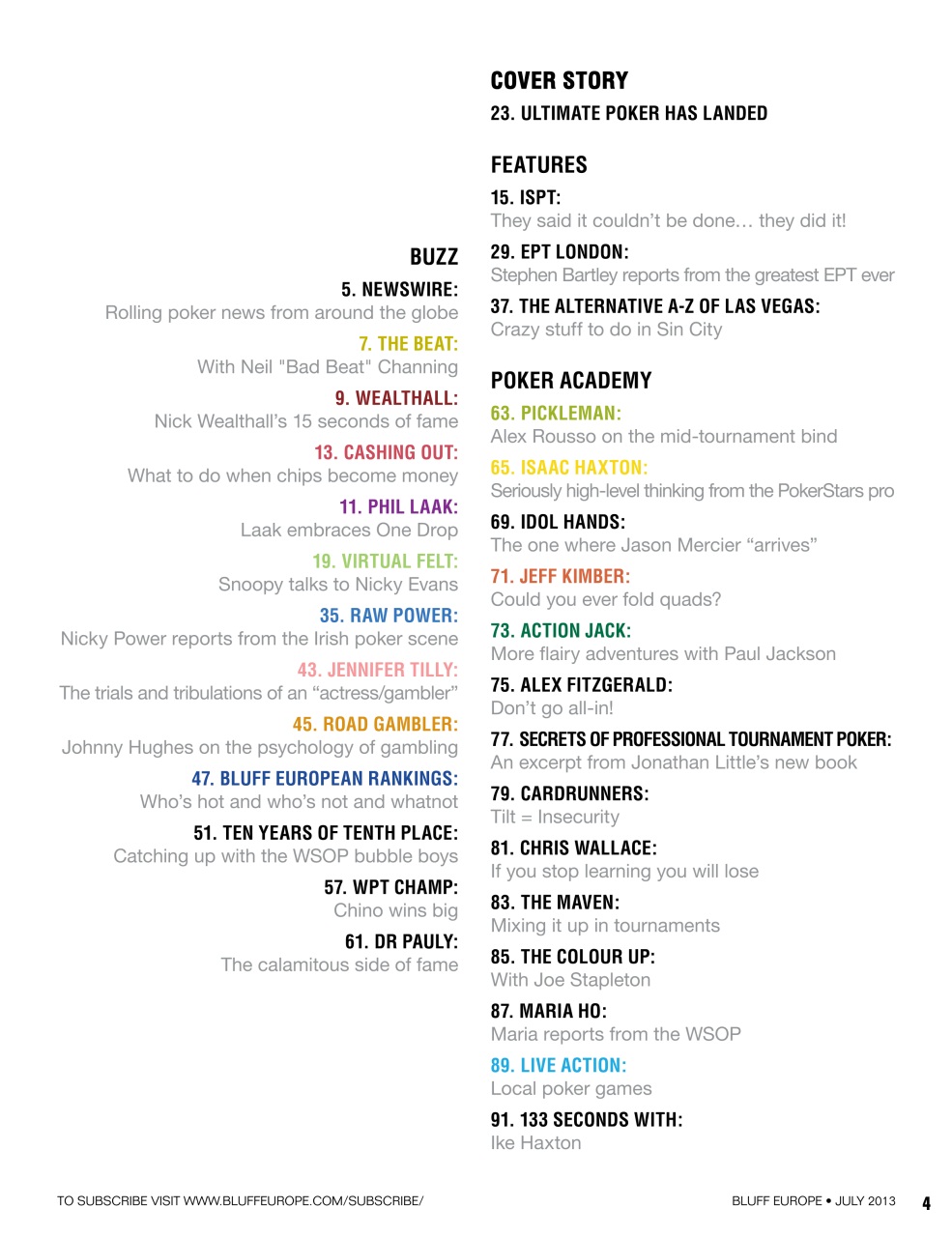 Bluff Europe Preview Pages