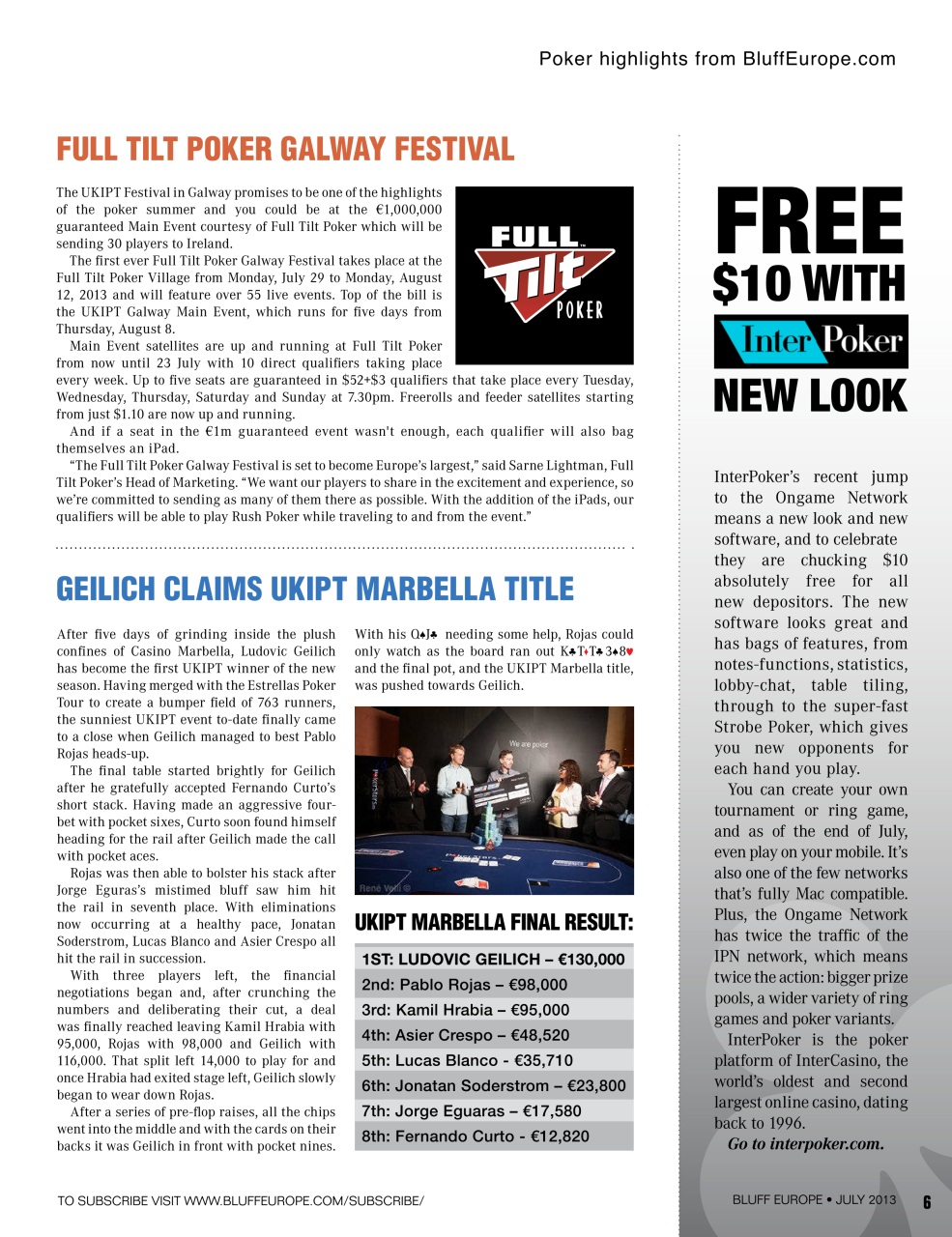 Bluff Europe Preview Pages