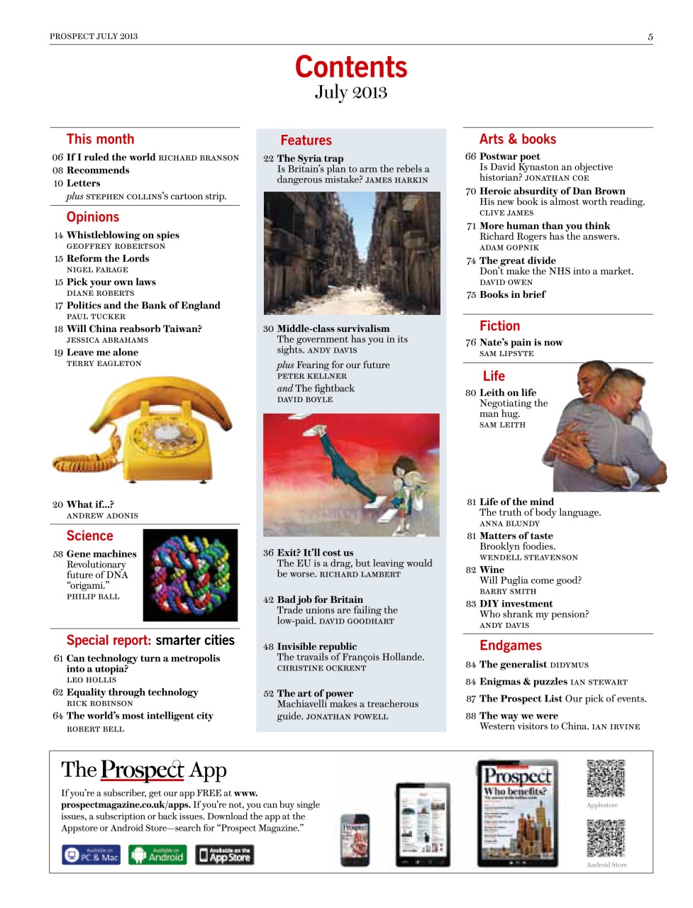 Prospect Magazine Preview Pages