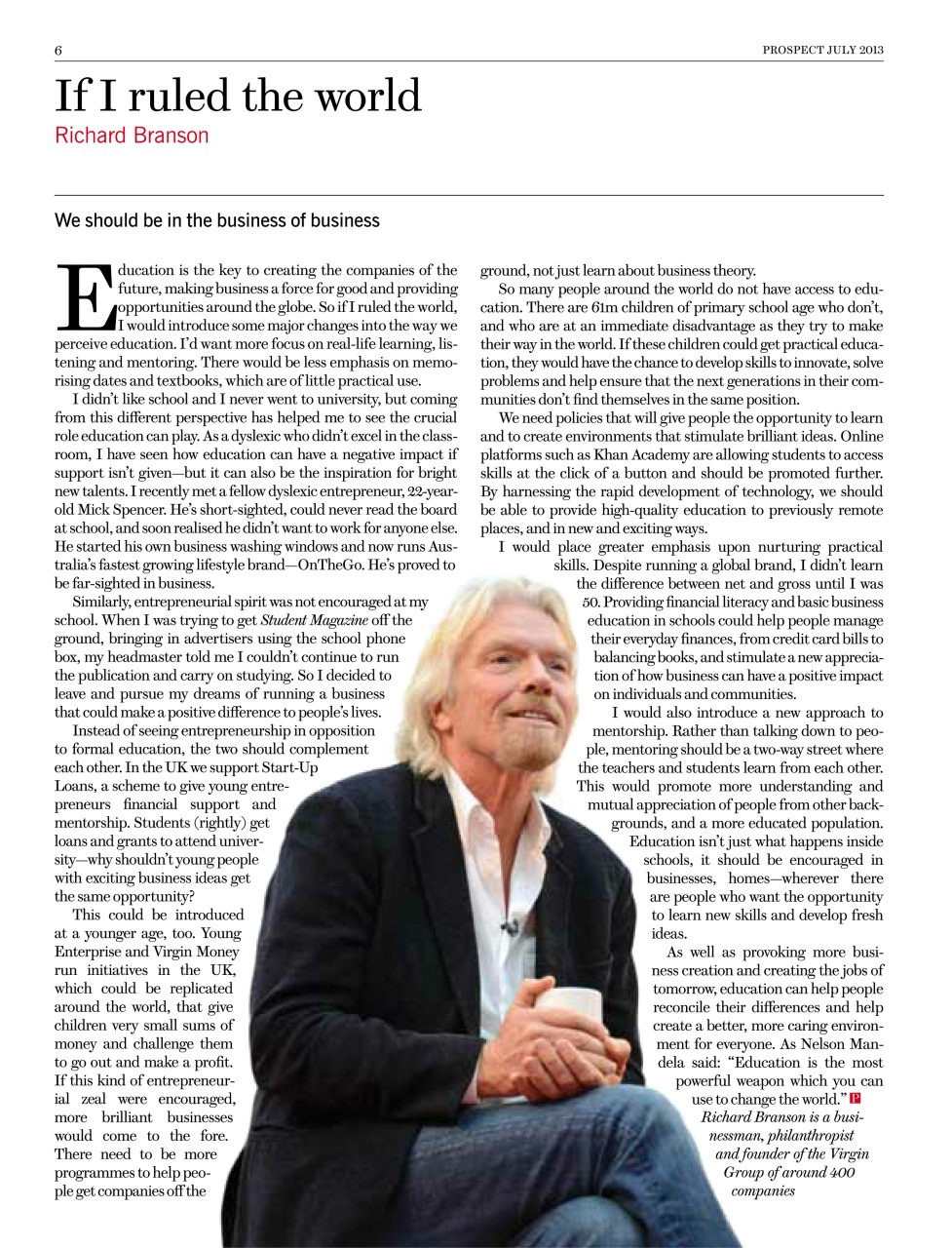 Prospect Magazine Preview Pages