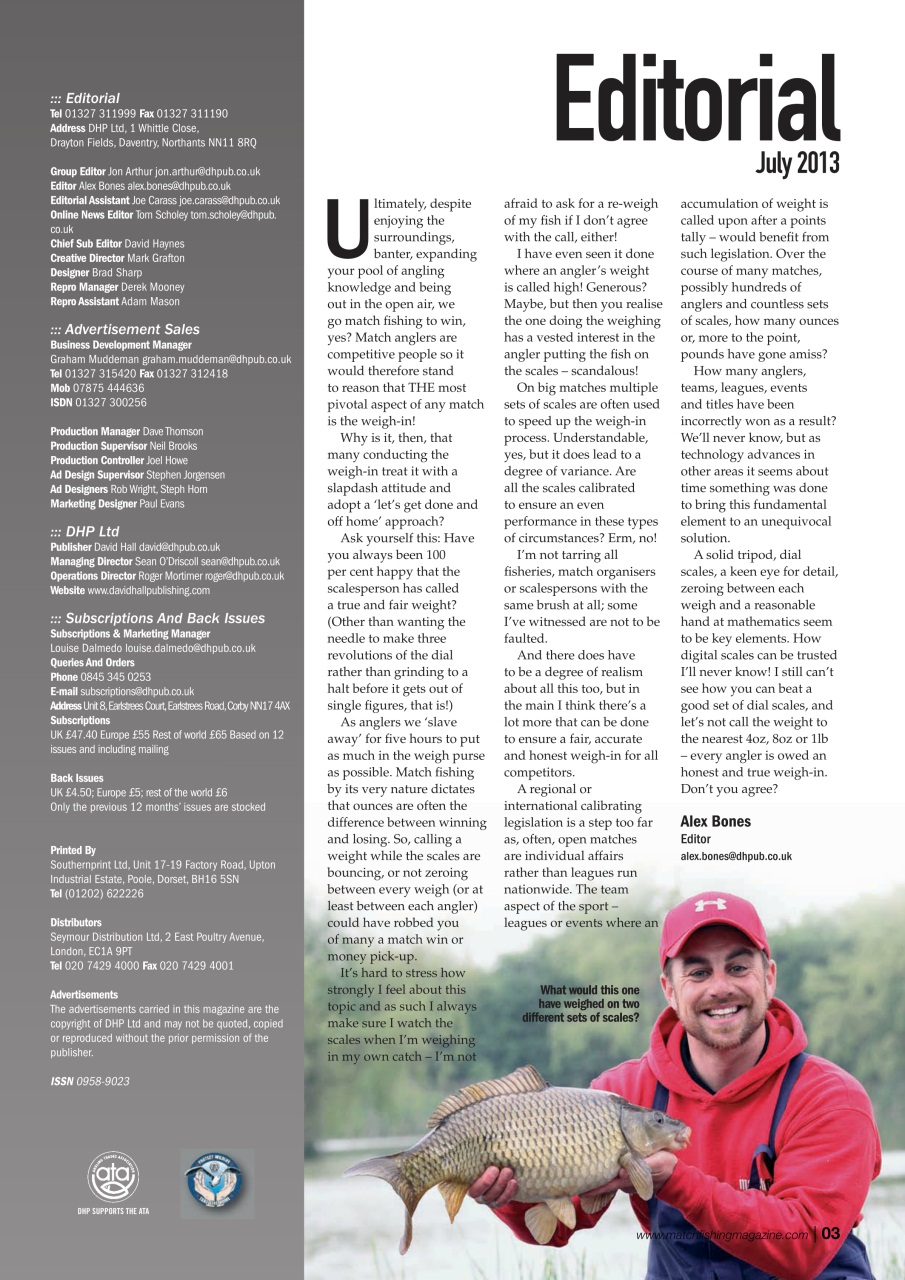 Match Fishing Preview Pages