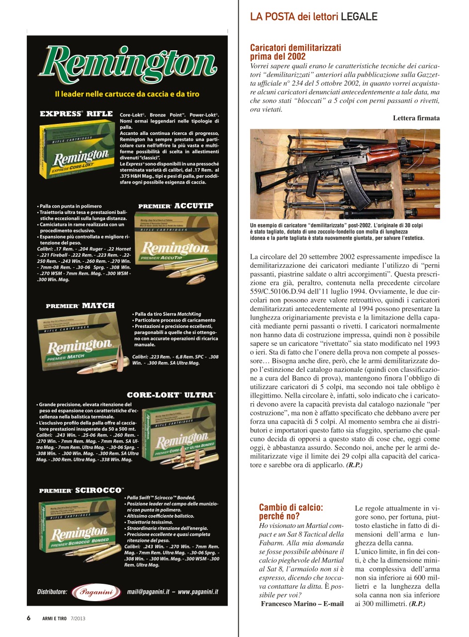 Armi E Tiro Preview Pages