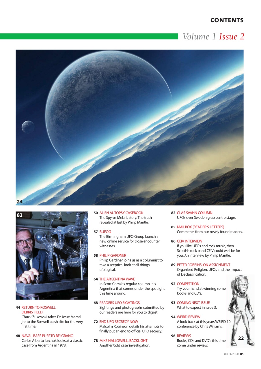 UFO Matrix Preview Pages