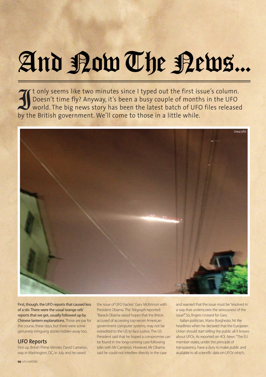 UFO Matrix Preview Pages