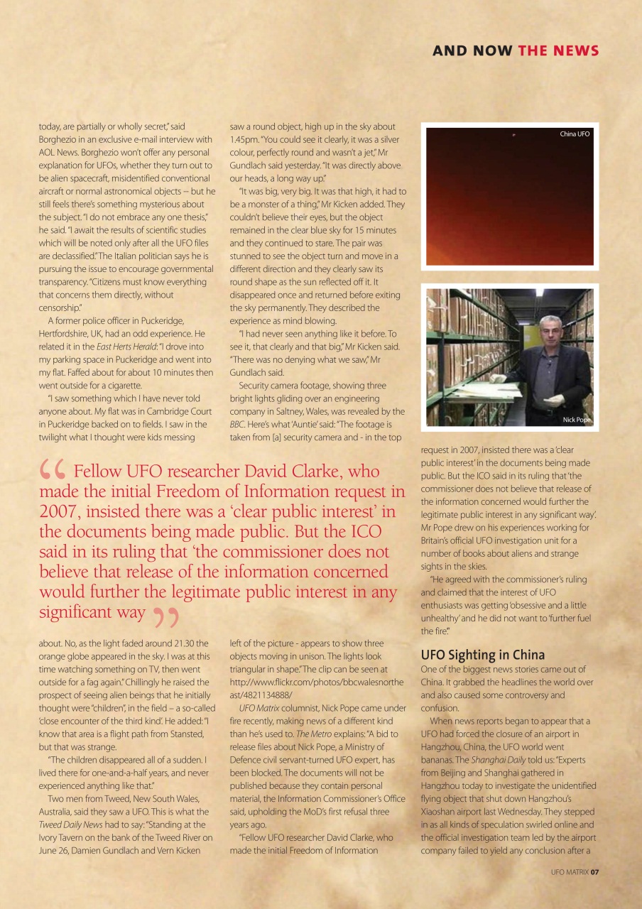 UFO Matrix Preview Pages