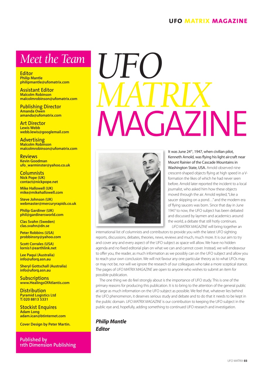 UFO Matrix Preview Pages