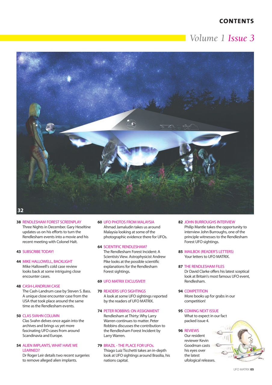 UFO Matrix Preview Pages