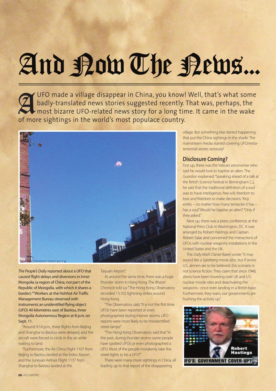 UFO Matrix Preview Pages