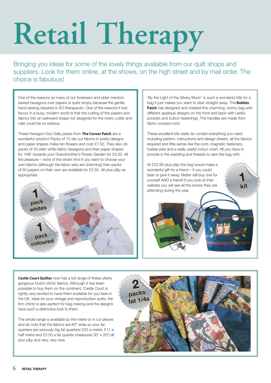 Patchwork and Quilting Preview Pages