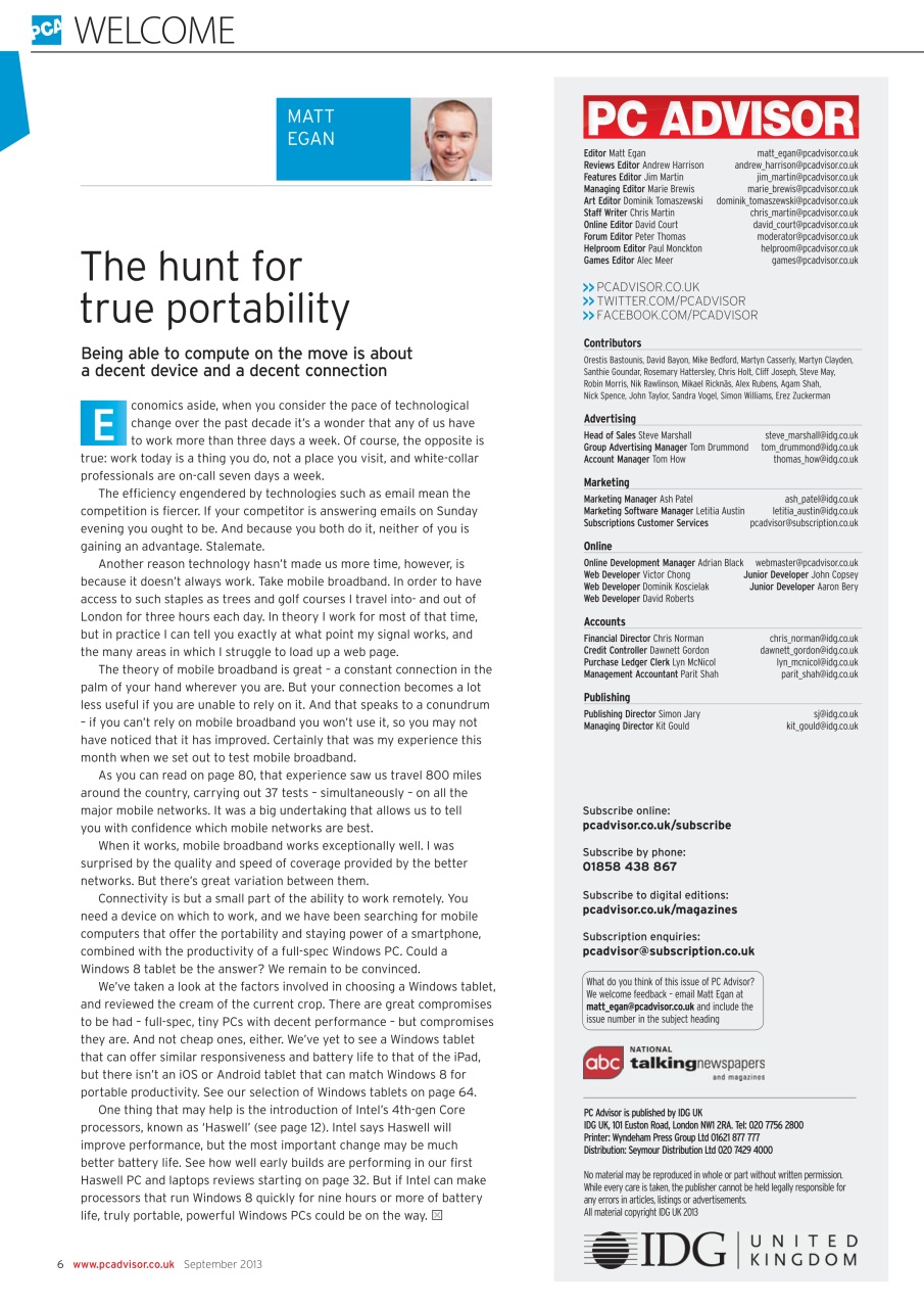 Tech Advisor Preview Pages