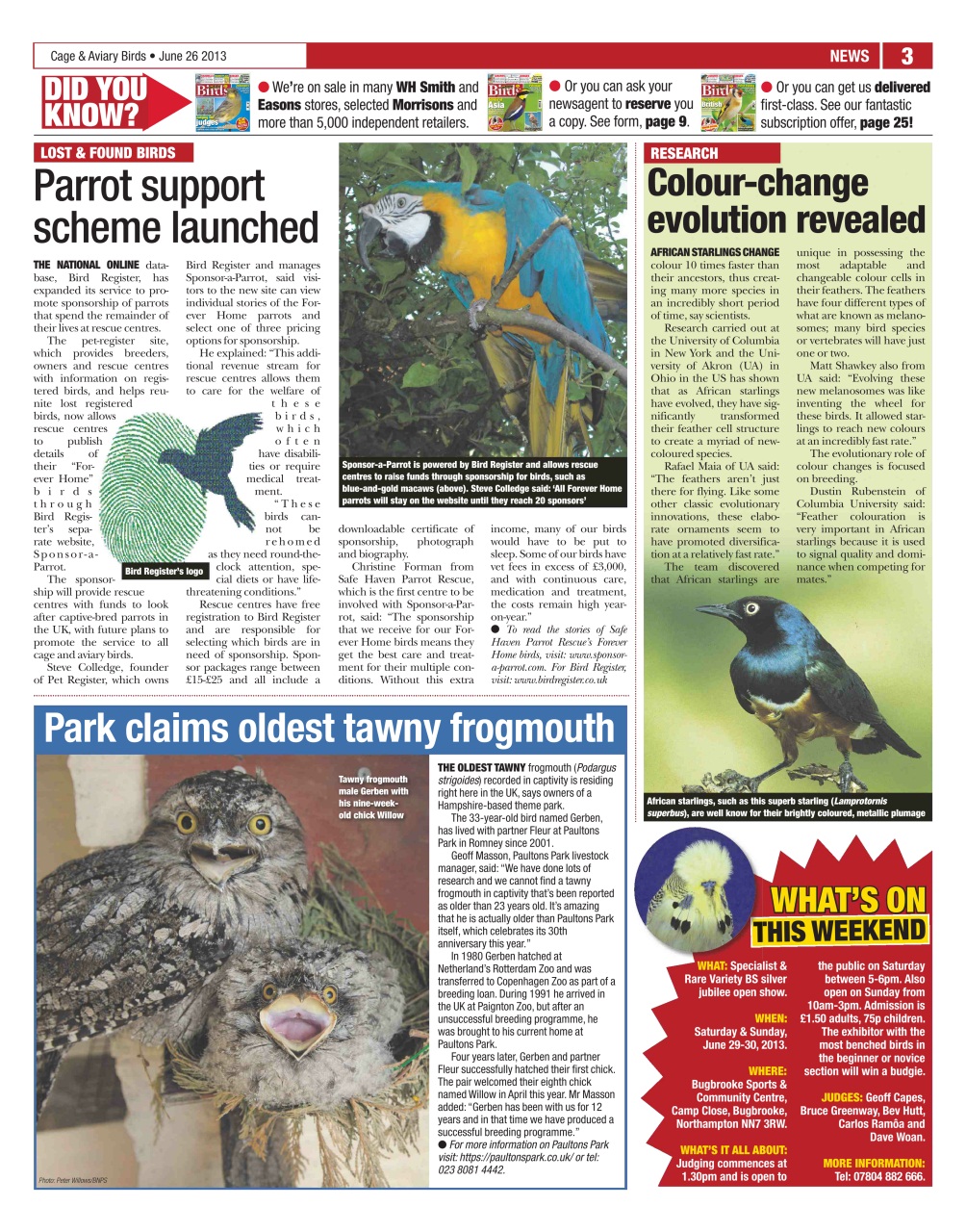 Cage & Aviary Birds Preview Pages