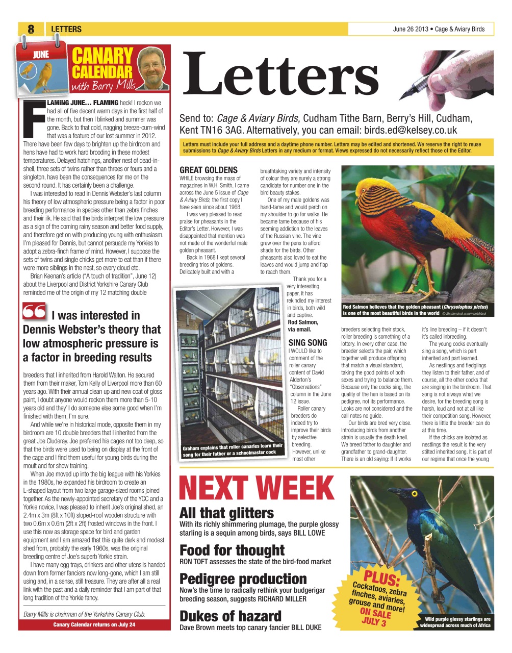 Cage & Aviary Birds Preview Pages