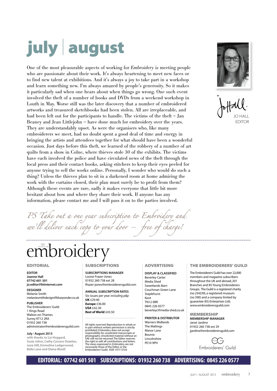 Embroidery Magazine Preview Pages