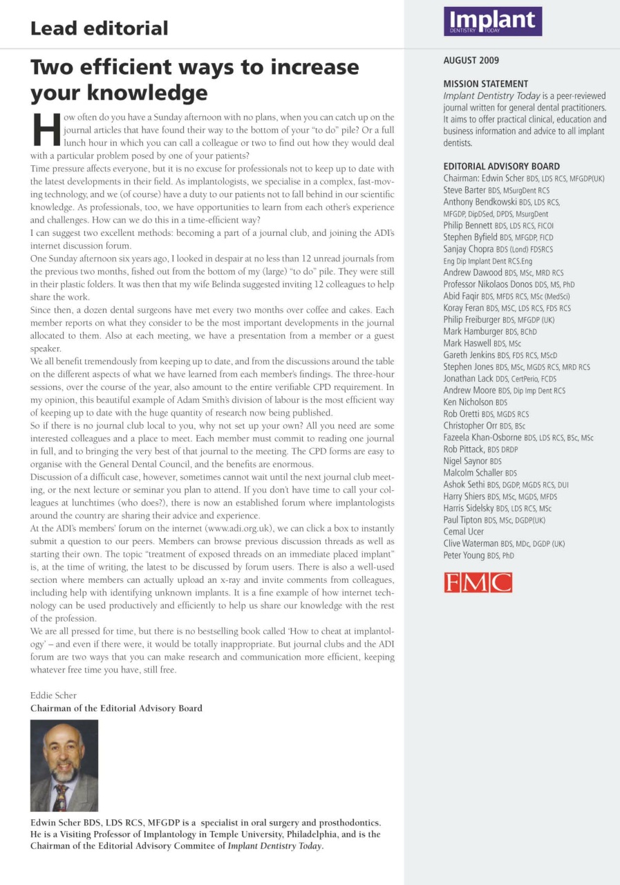 IDT – Implant Dentistry Today Preview Pages