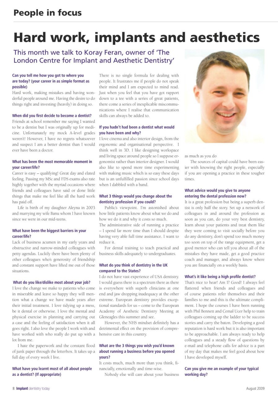 IDT – Implant Dentistry Today Preview Pages