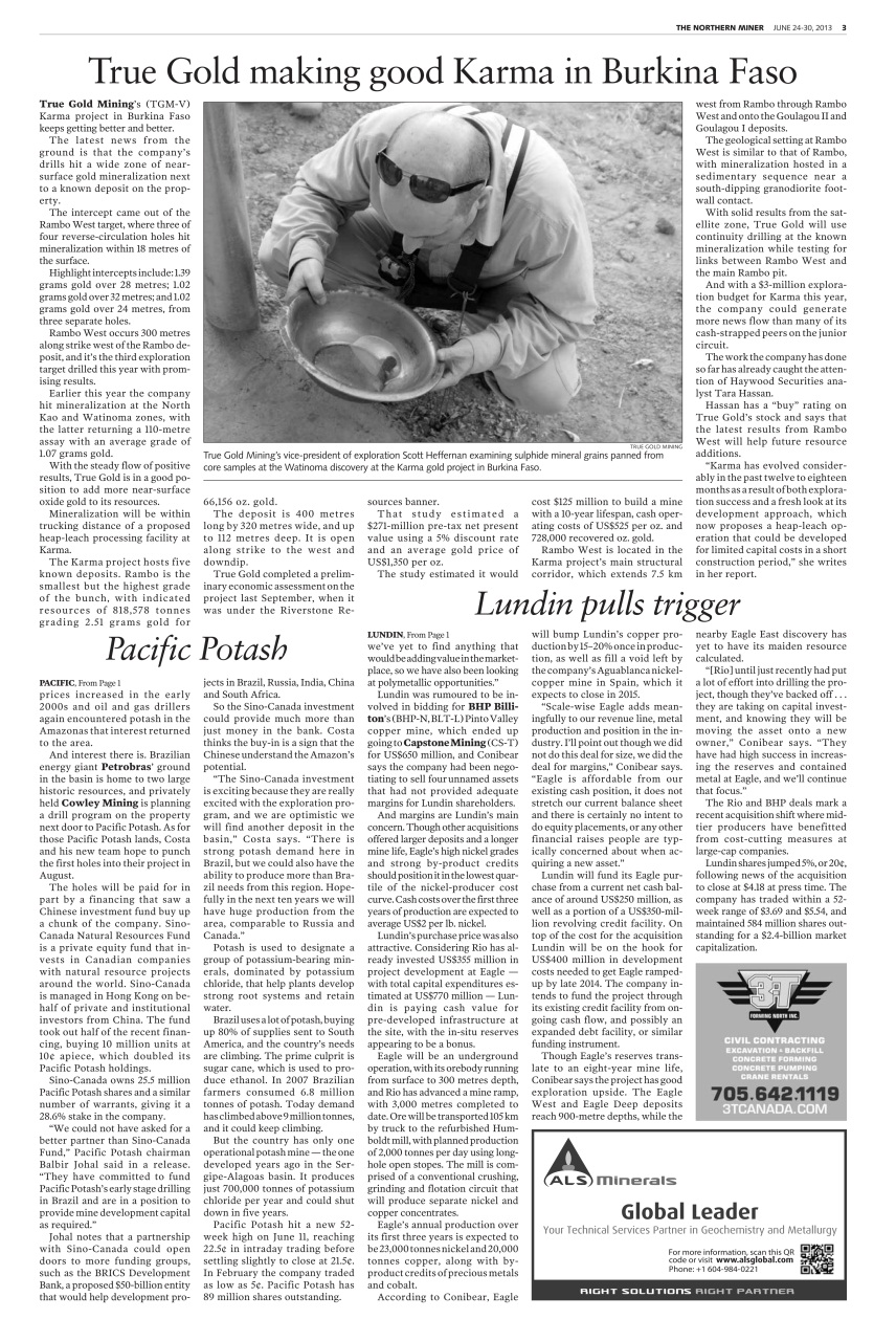 The Northern Miner Preview Pages