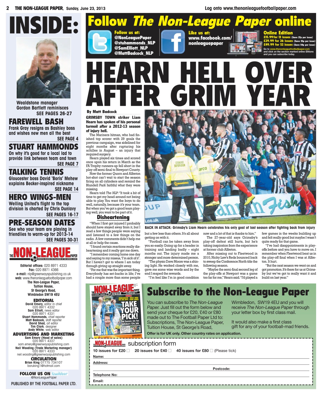 The Non-League Football Paper Preview Pages