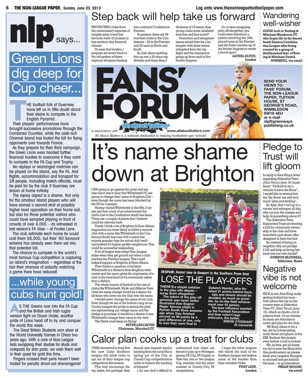 The Non-League Football Paper Preview Pages