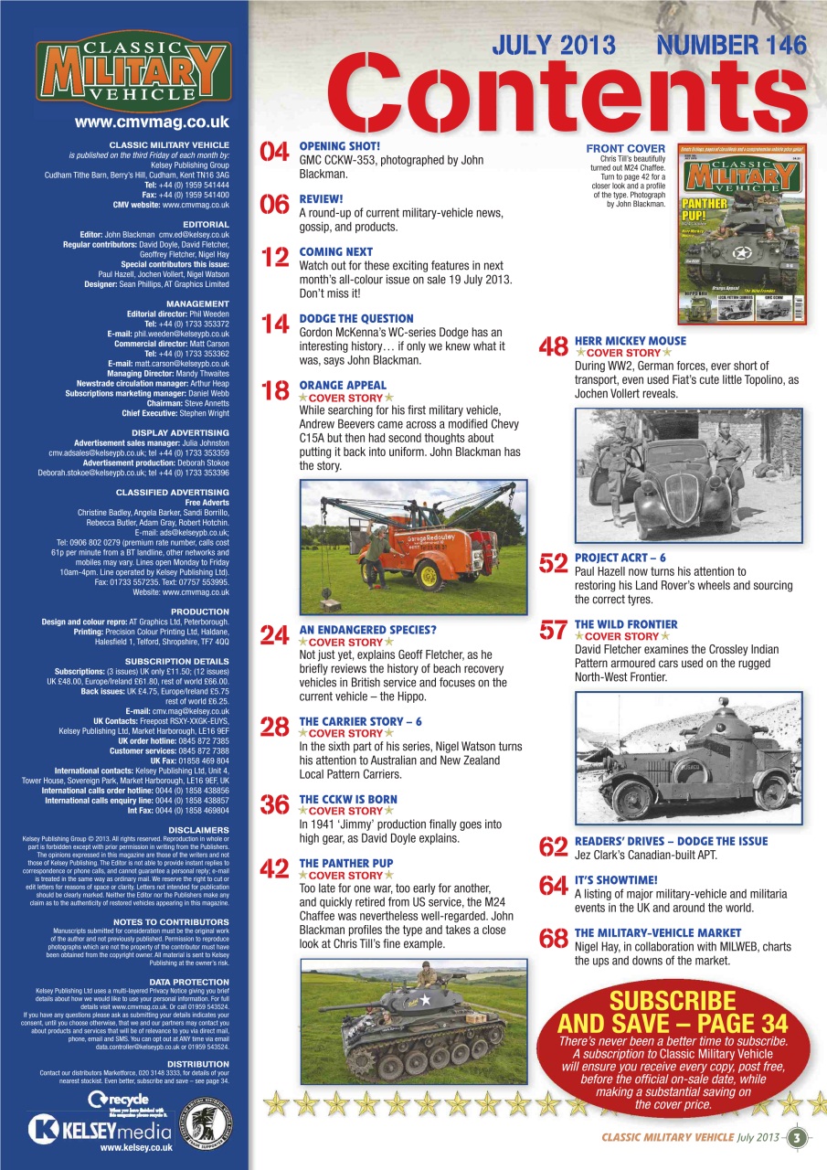 Classic Military Vehicle Preview Pages