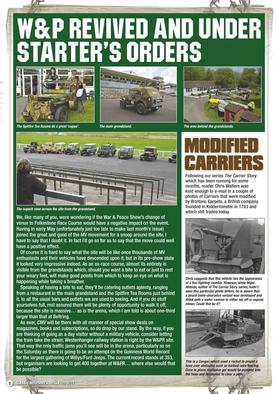 Classic Military Vehicle Preview Pages