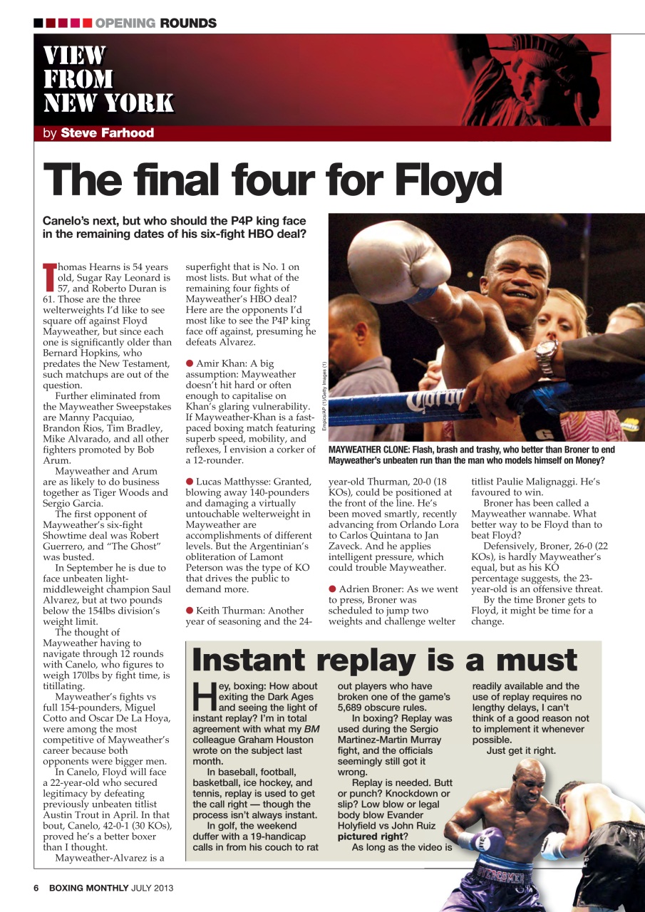 Boxing Monthly Preview Pages