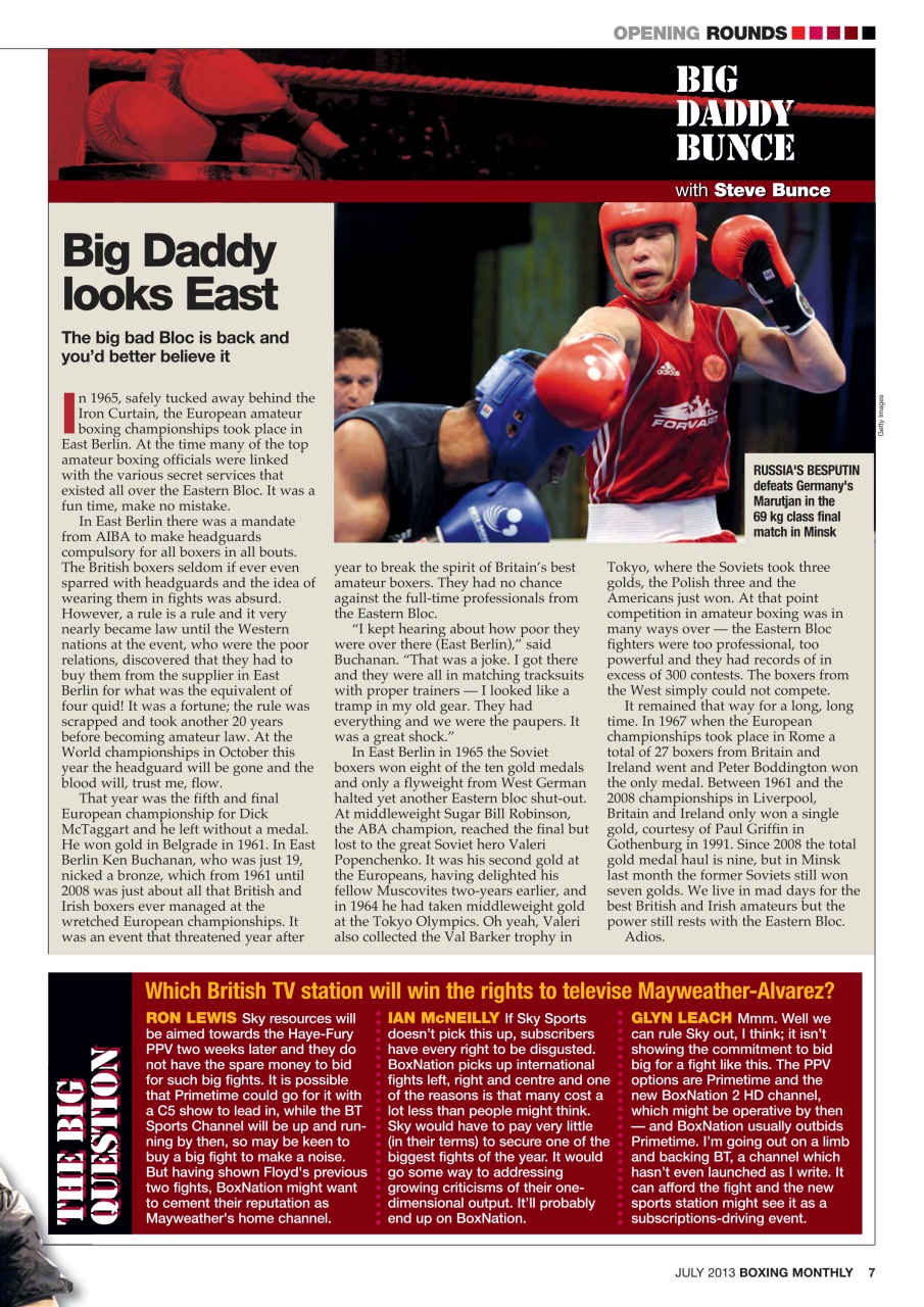 Boxing Monthly Preview Pages