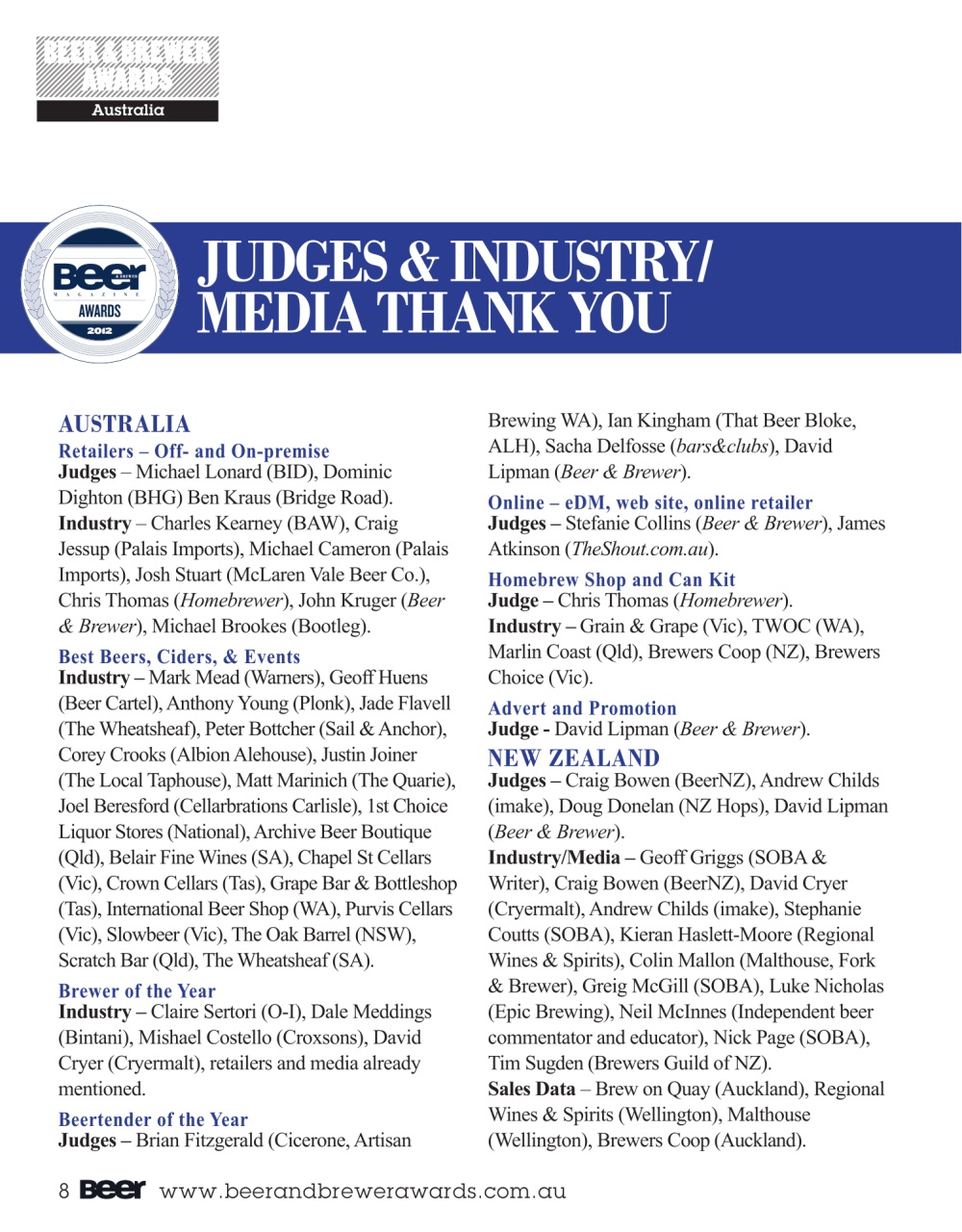 Beer and Brewer Preview Pages