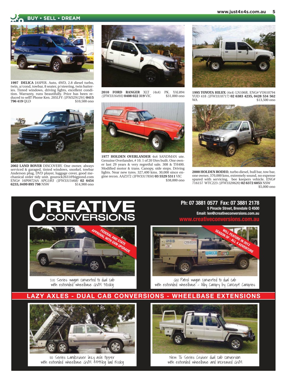 JUST 4X4S Preview Pages