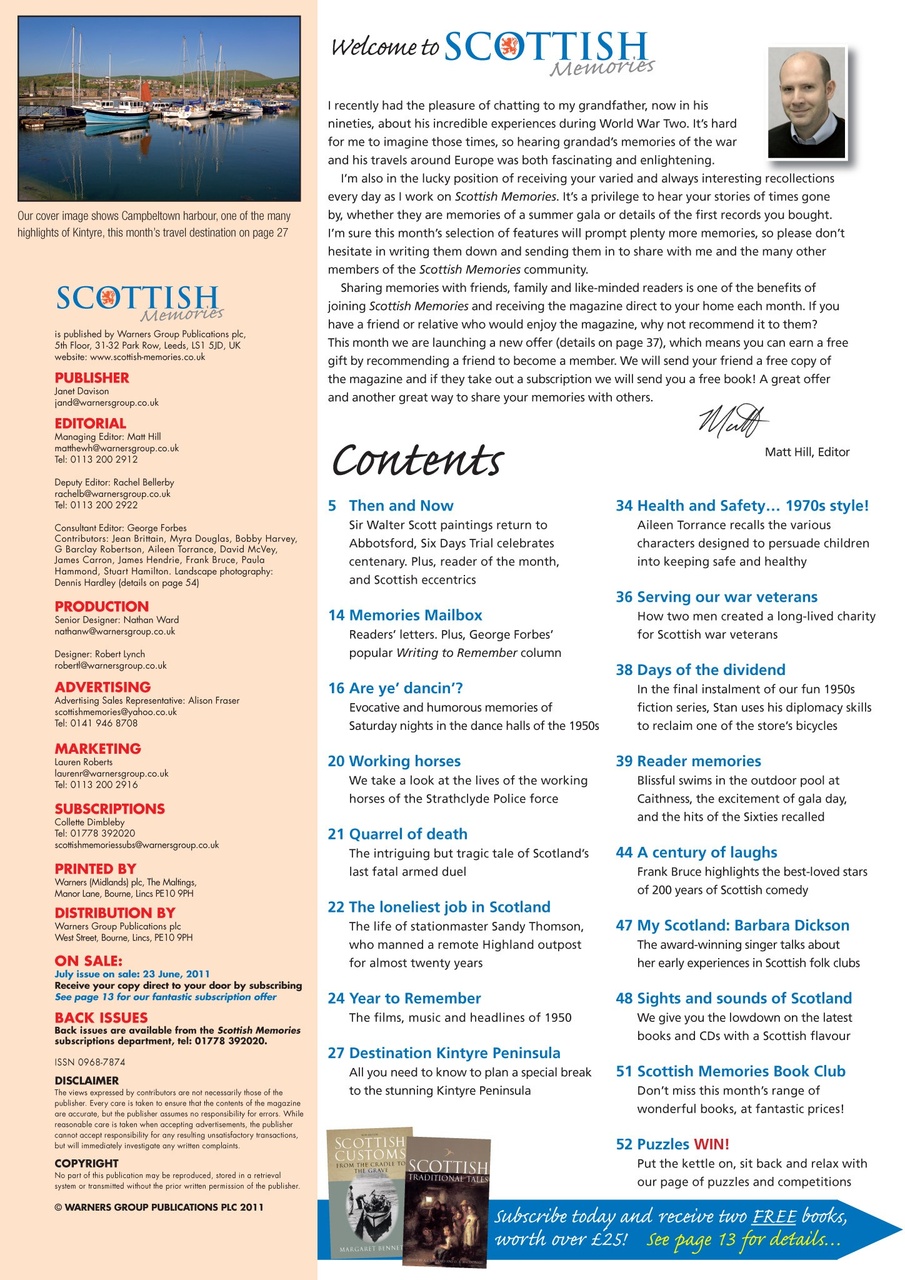 Scottish Memories Preview Pages