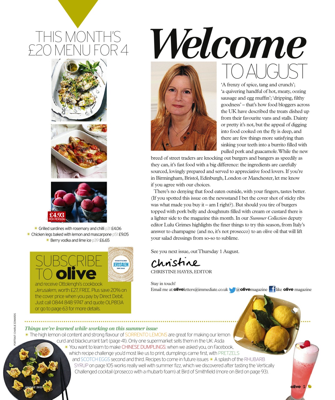 Olive Magazine Preview Pages