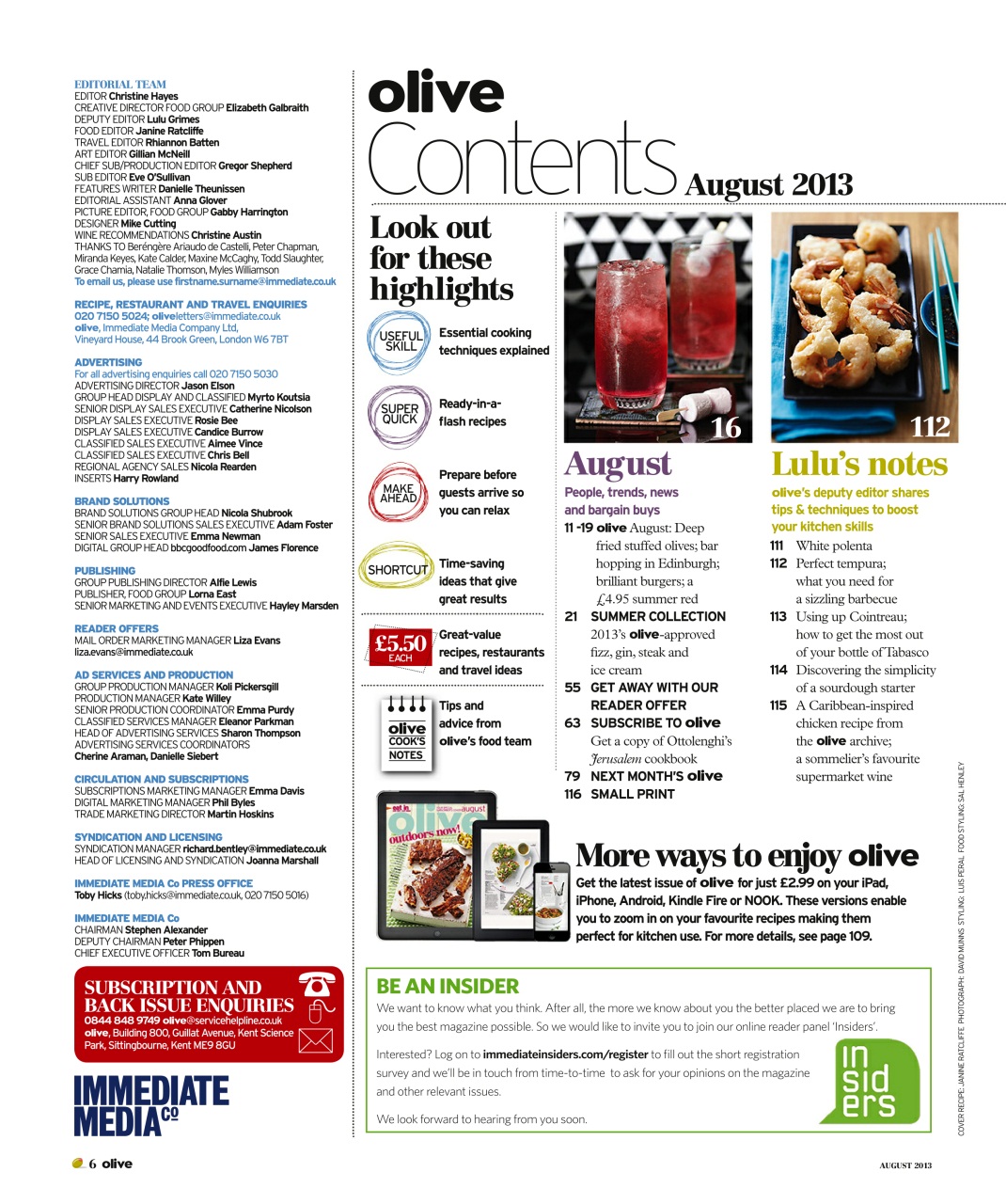 Olive Magazine Preview Pages