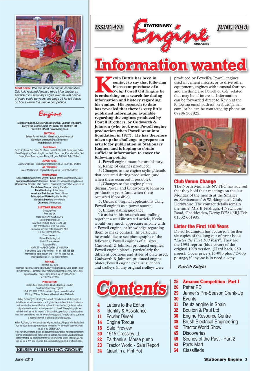 Stationary Engine Preview Pages