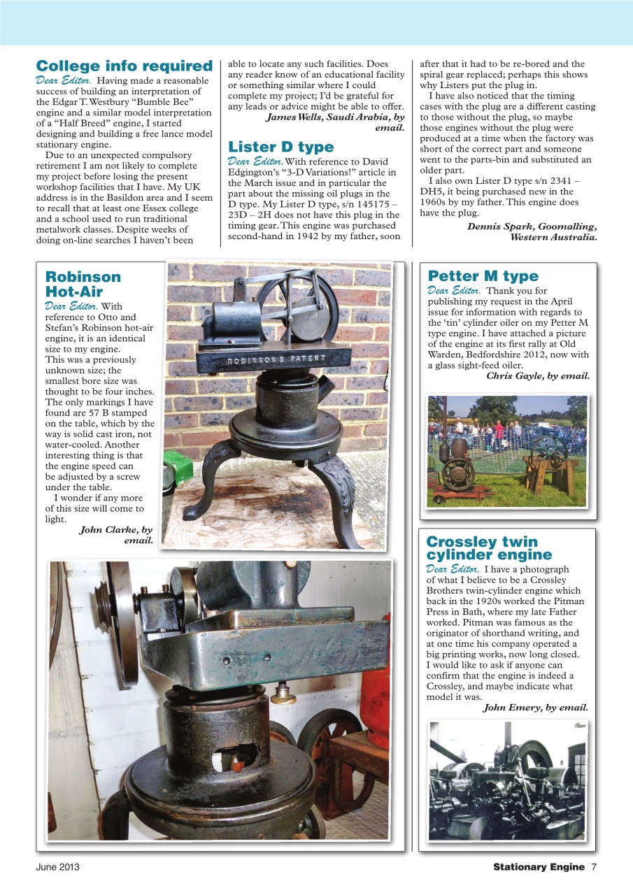 Stationary Engine Preview Pages