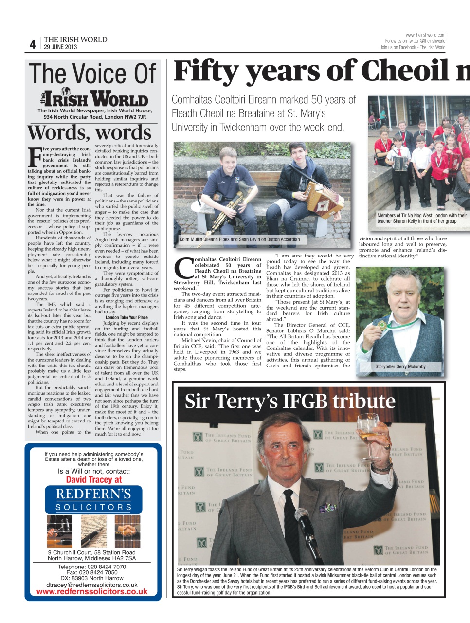 Irish World Preview Pages