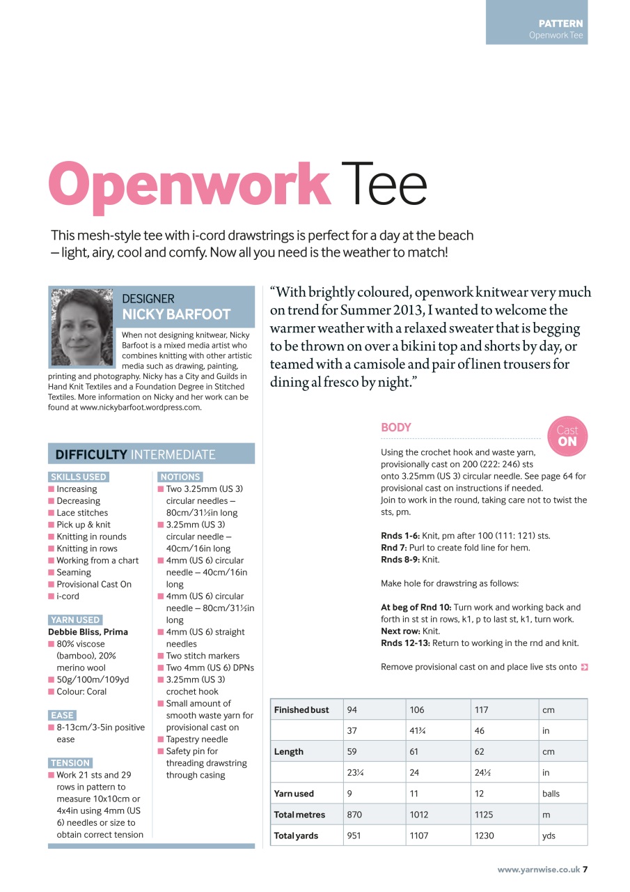 Yarnwise Preview Pages