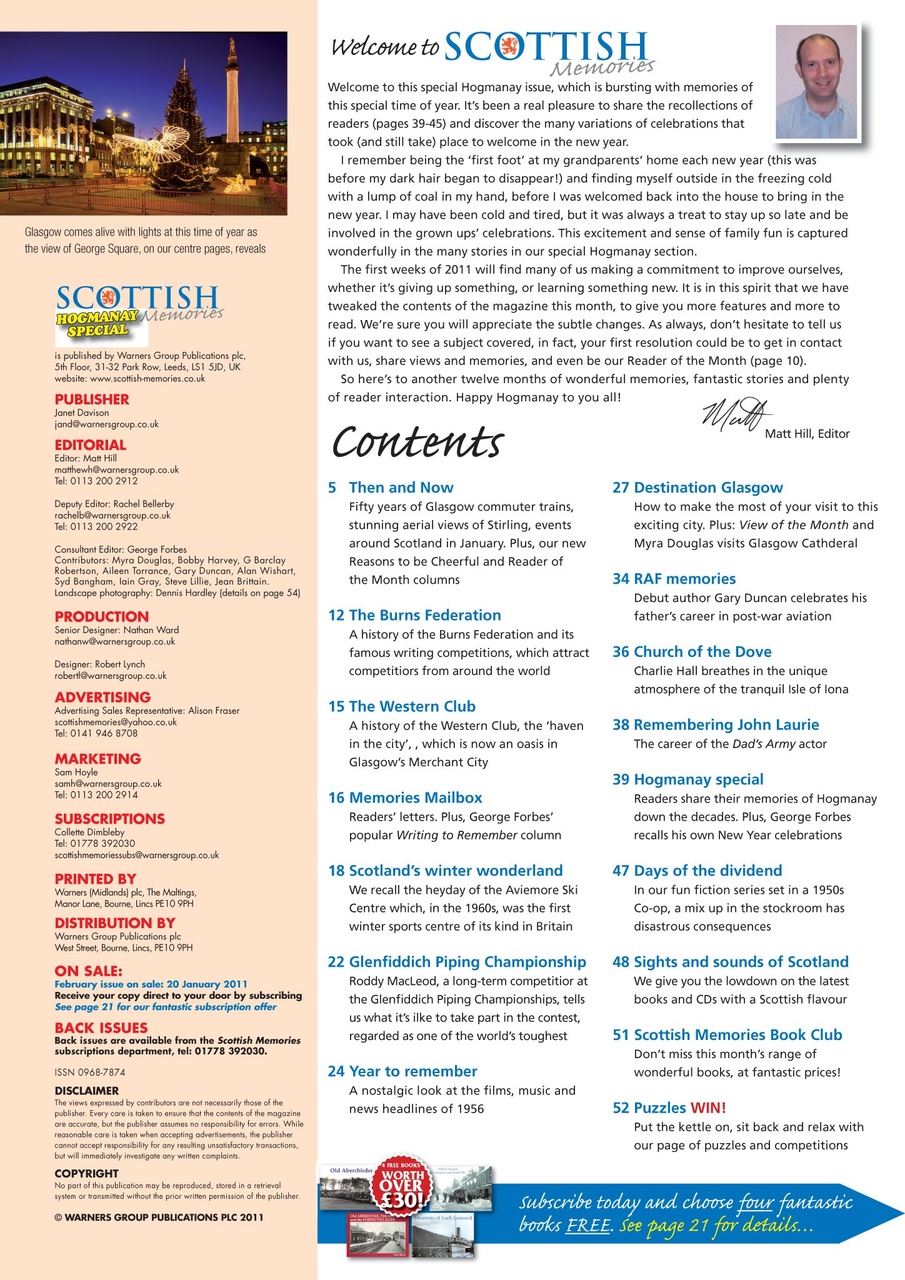 Scottish Memories Preview Pages